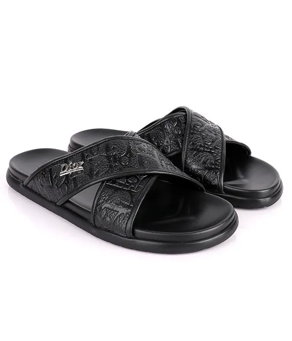 C.D Crisscross Slides|Black