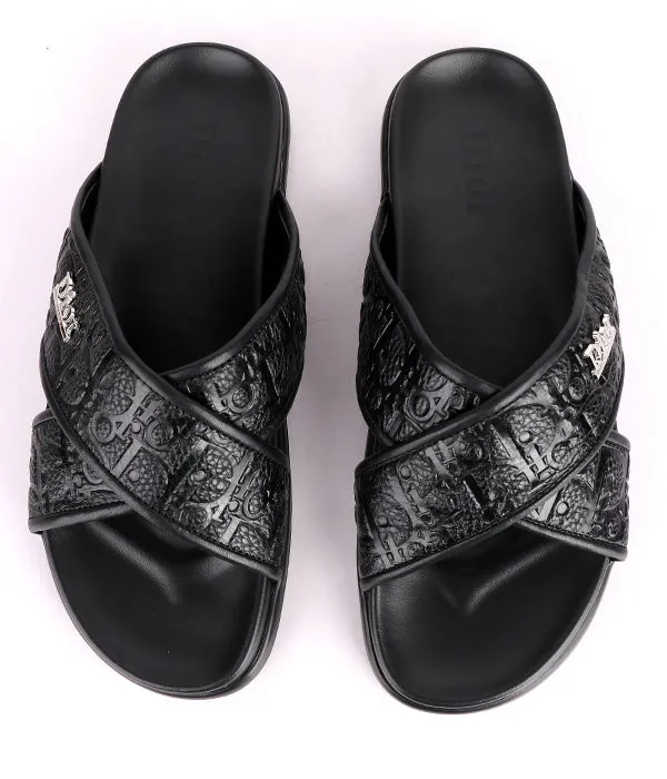 C.D Crisscross Slides|Black