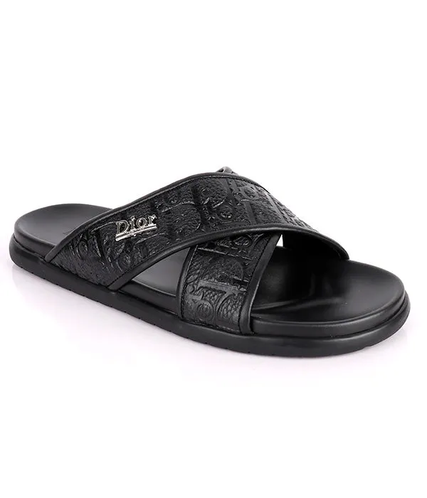 C.D Crisscross Slides|Black