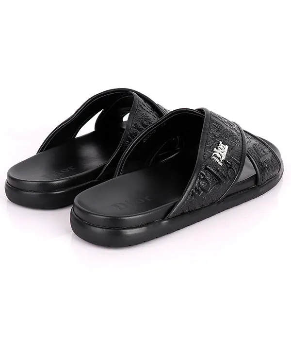 C.D Crisscross Slides|Black