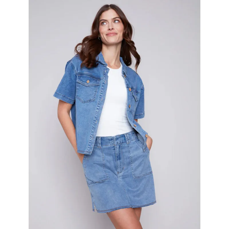 Charlie B Safari Canvas Cargo Skort