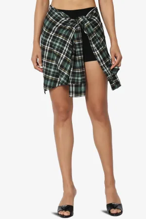 Checker Y Zone Hip Cover Up Wrap Skirt