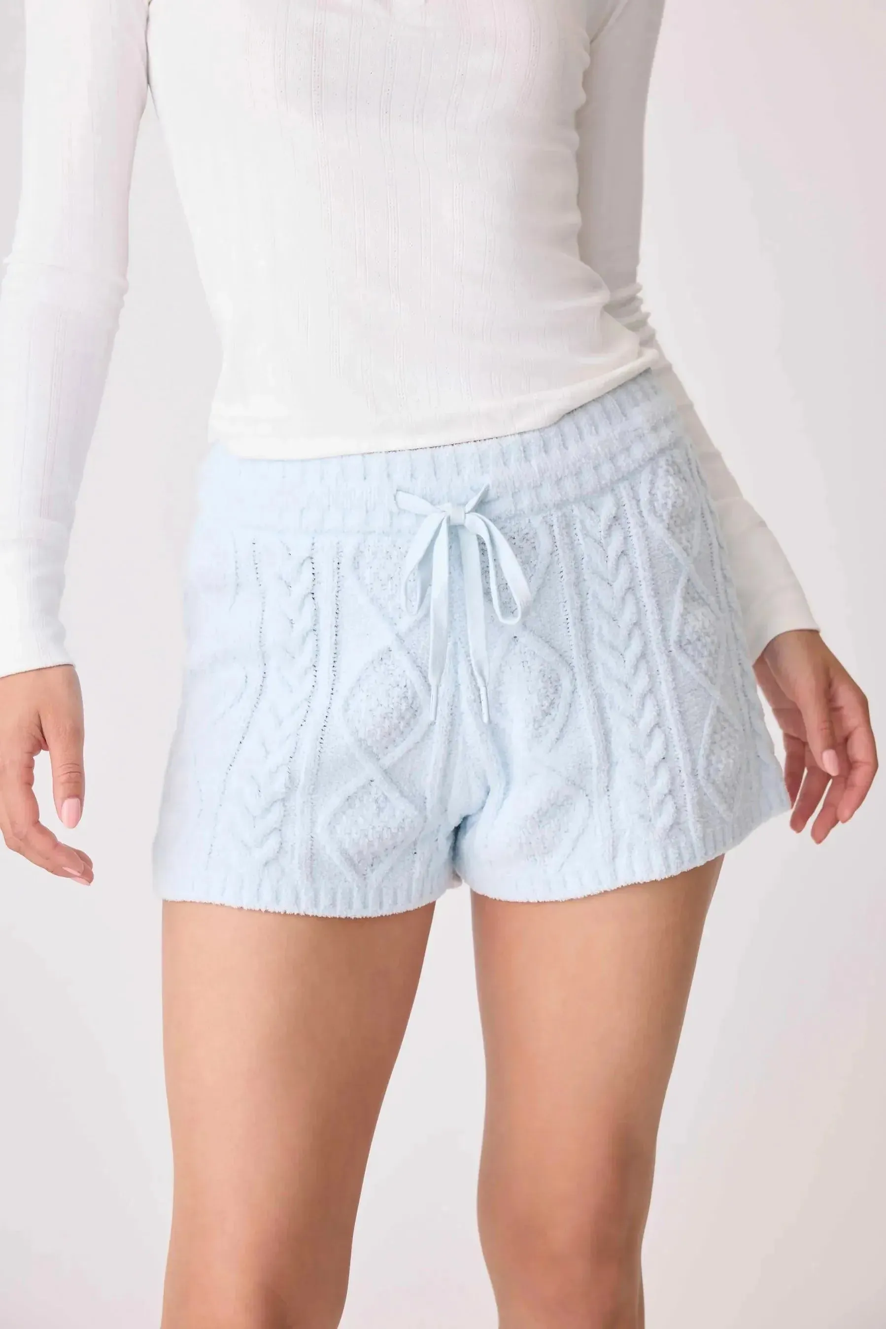 Chenille Light Blue Shorts