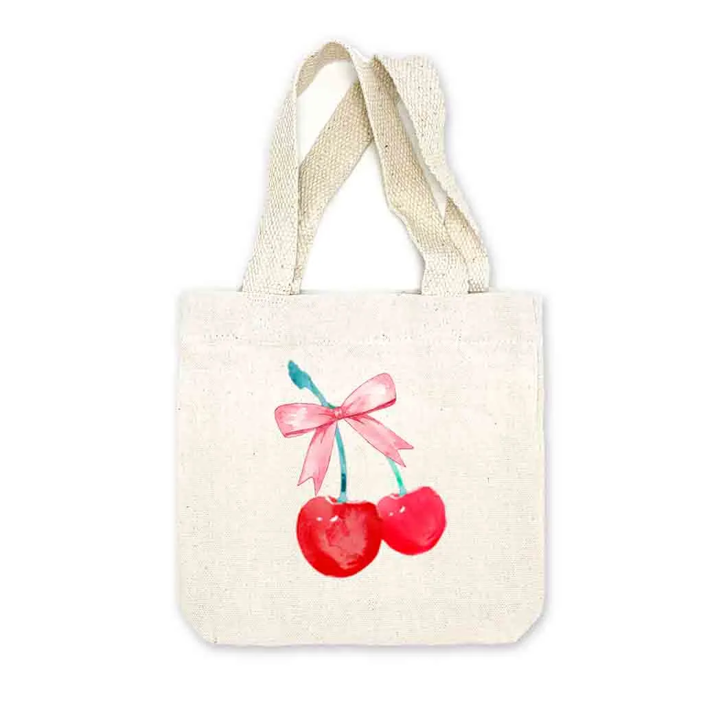 Cherries and Bows Mini Valentine's Gift Bag - Sold as set of 2