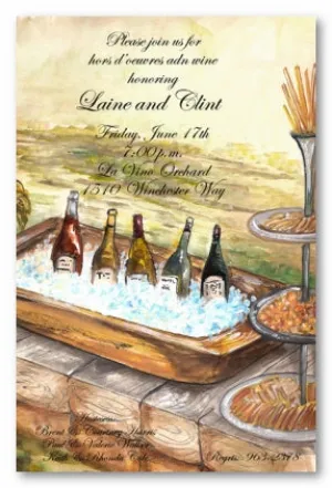 CHILLING WINE - BLANK STOCK INVITATION