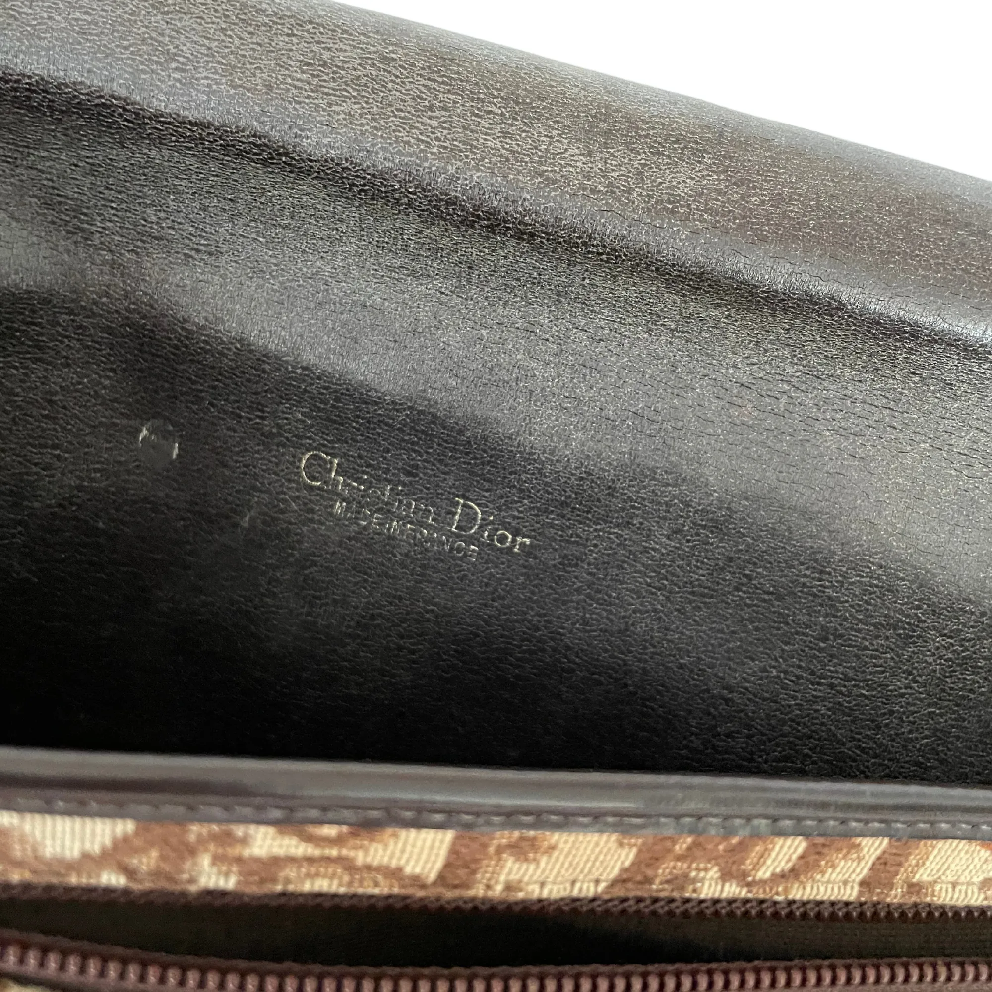 Christian Dior Brown Vintage Diorissimo Flap Clutch