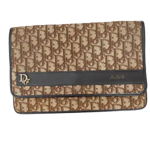 Christian Dior Brown Vintage Diorissimo Flap Clutch