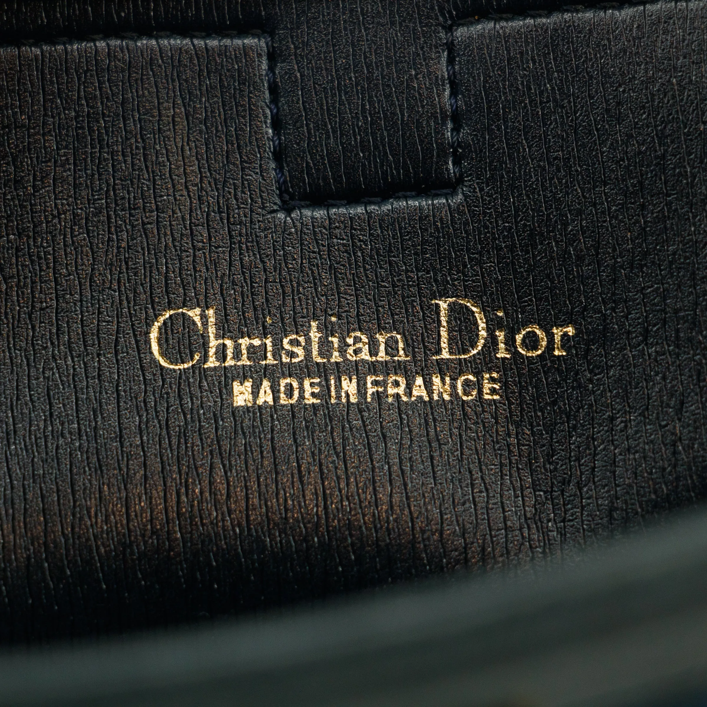 Christian Dior Vintage Trotter Blue Canvas Pouch #3439