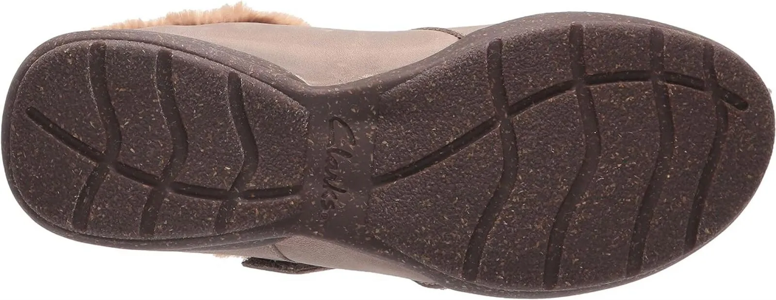 Clarks Women's Roseville Clog Flats Shoes 26162238 Dark Taupe Leather Brown 9.5M