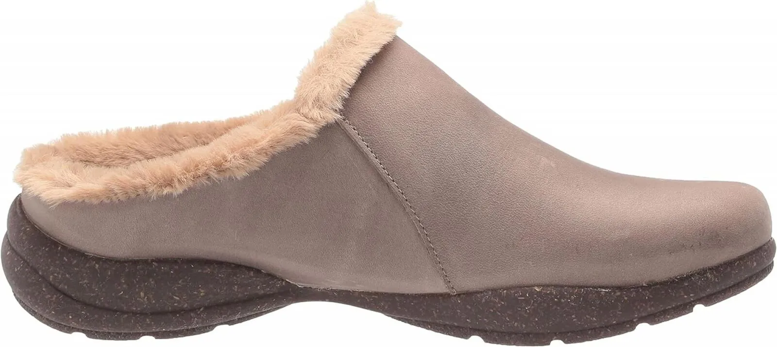 Clarks Women's Roseville Clog Flats Shoes 26162238 Dark Taupe Leather Brown 9.5M