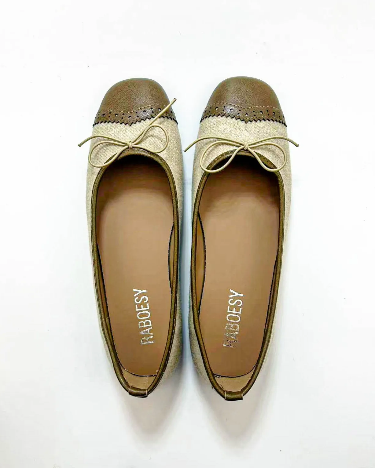 Color Block Round Toe Flats