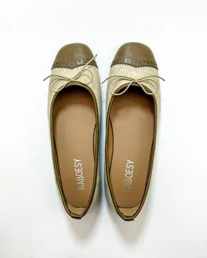 Color Block Round Toe Flats