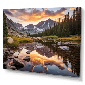 Colorado Mountain Senerity III Framed On Canvas Print Millwood Pines Size: 16" H x 32" W x 1" D Format: Wrapped Canvas