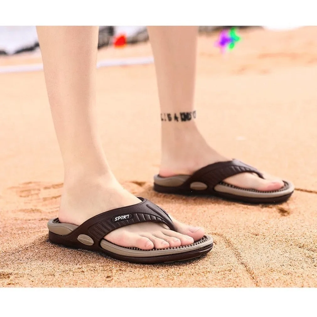 ContiNent 33 Massage Flip-flops Summer Men Slippers Beach Sandals Comfortable Men Casual Shoes Fashion Men Flip Flops Hot Sell Footwear