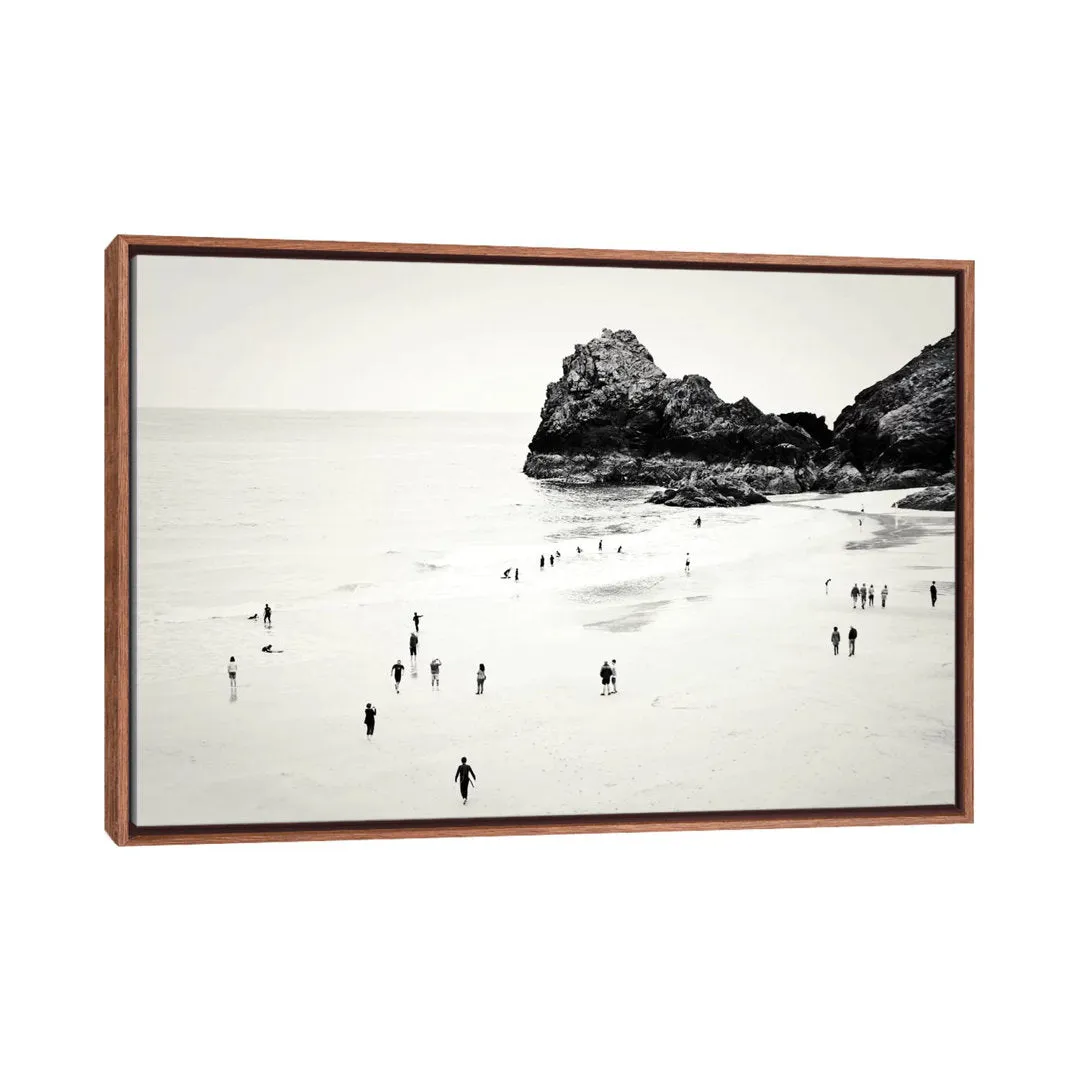 Cornwall Beach Life Photographic Print East Urban Home Size: 18" H x 26" W x 1.5" D Format: Wrapped Canvas