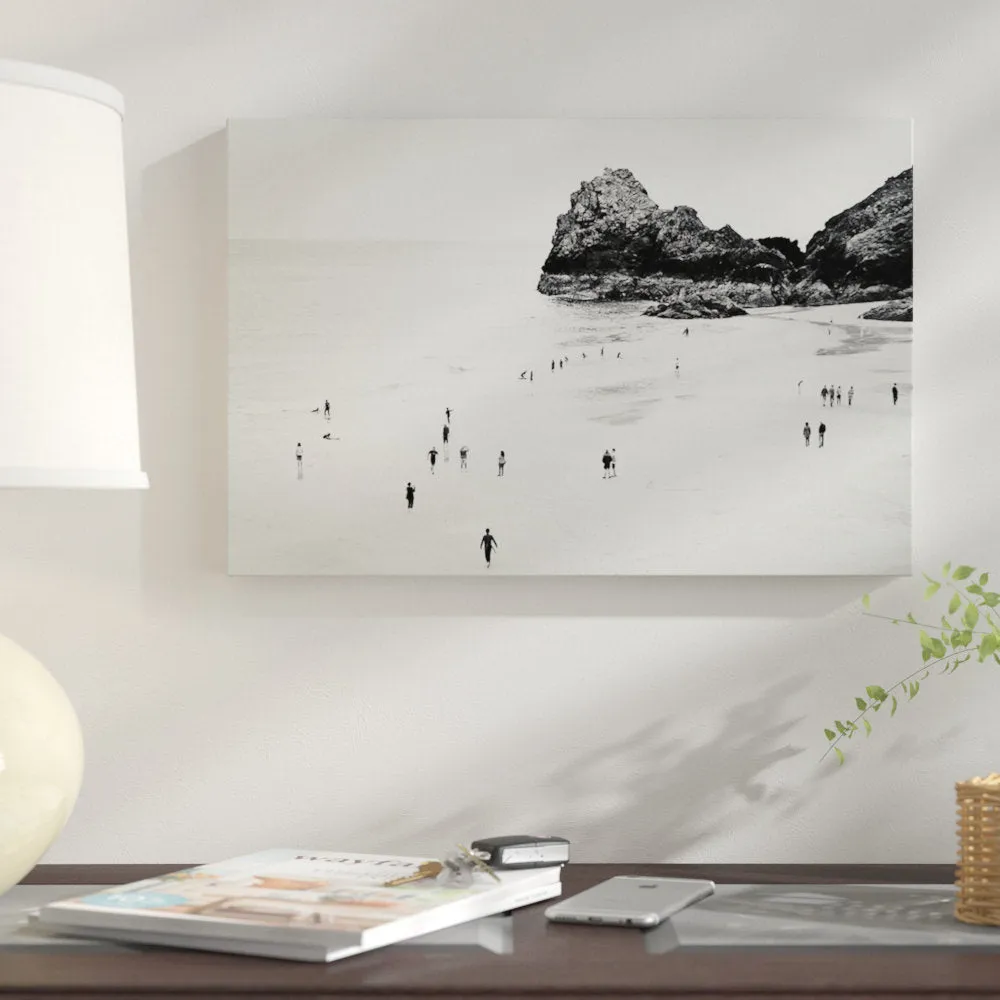 Cornwall Beach Life Photographic Print East Urban Home Size: 18" H x 26" W x 1.5" D Format: Wrapped Canvas
