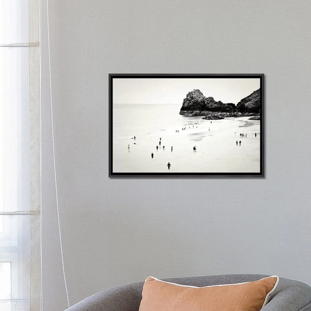 Cornwall Beach Life Photographic Print East Urban Home Size: 18" H x 26" W x 1.5" D Format: Wrapped Canvas