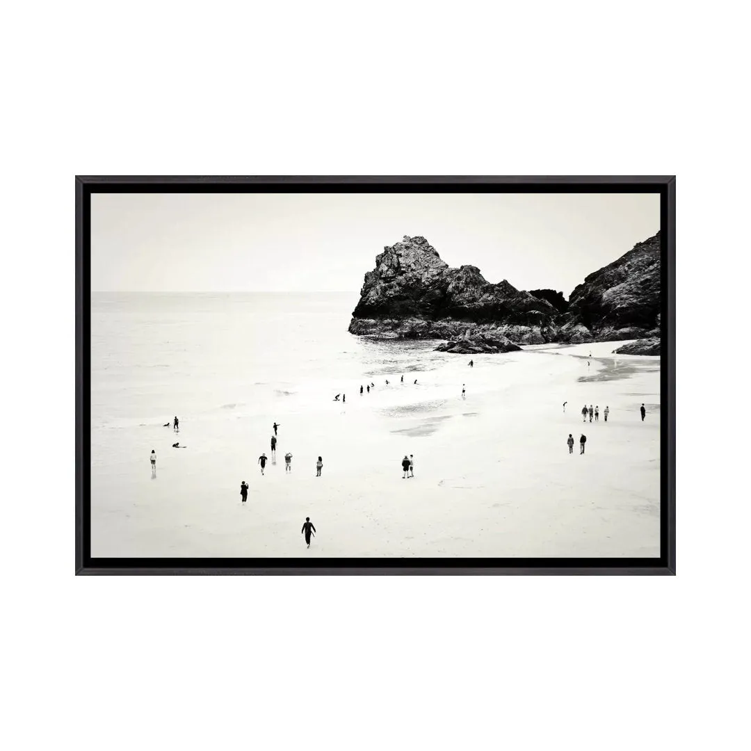 Cornwall Beach Life Photographic Print East Urban Home Size: 18" H x 26" W x 1.5" D Format: Wrapped Canvas