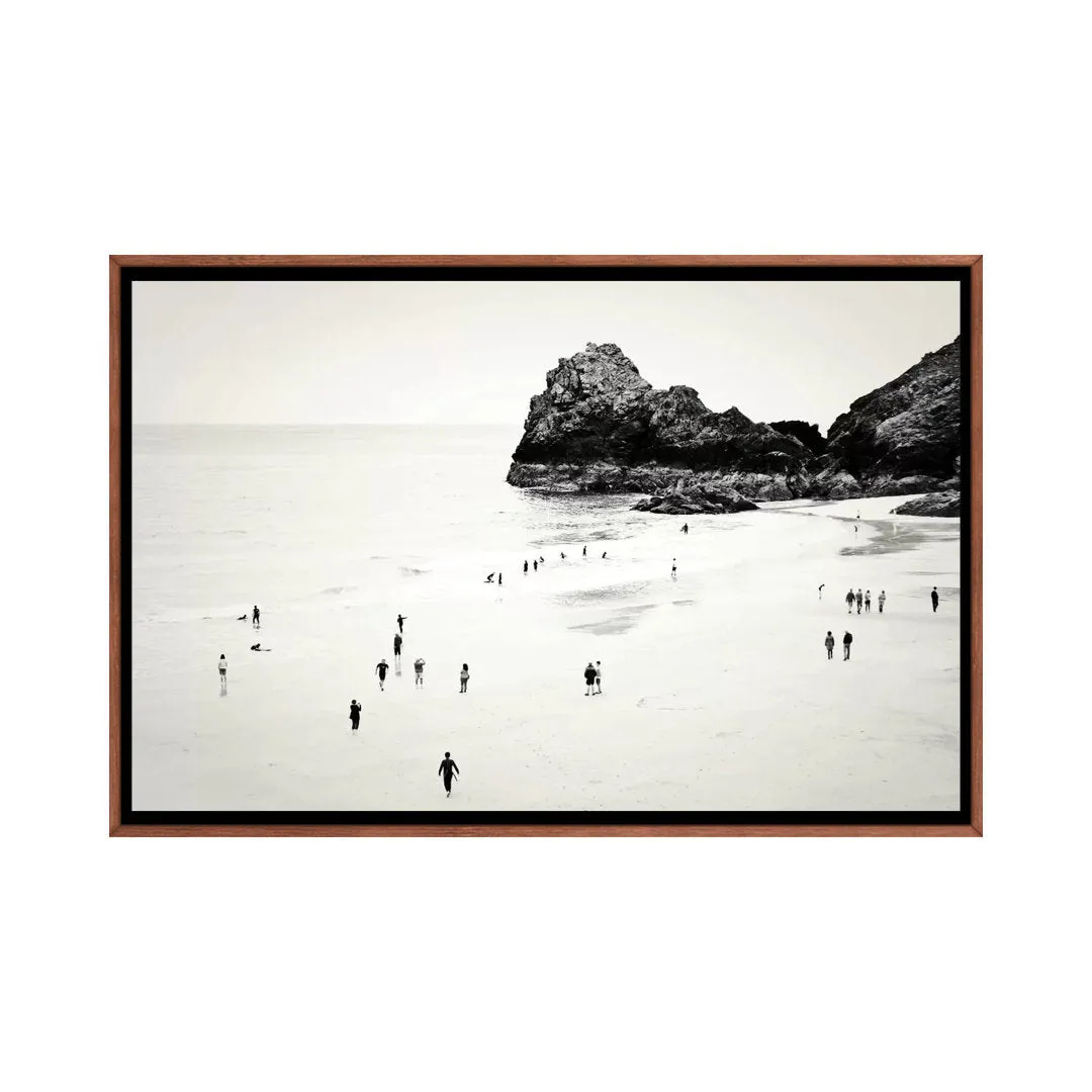 Cornwall Beach Life Photographic Print East Urban Home Size: 18" H x 26" W x 1.5" D Format: Wrapped Canvas