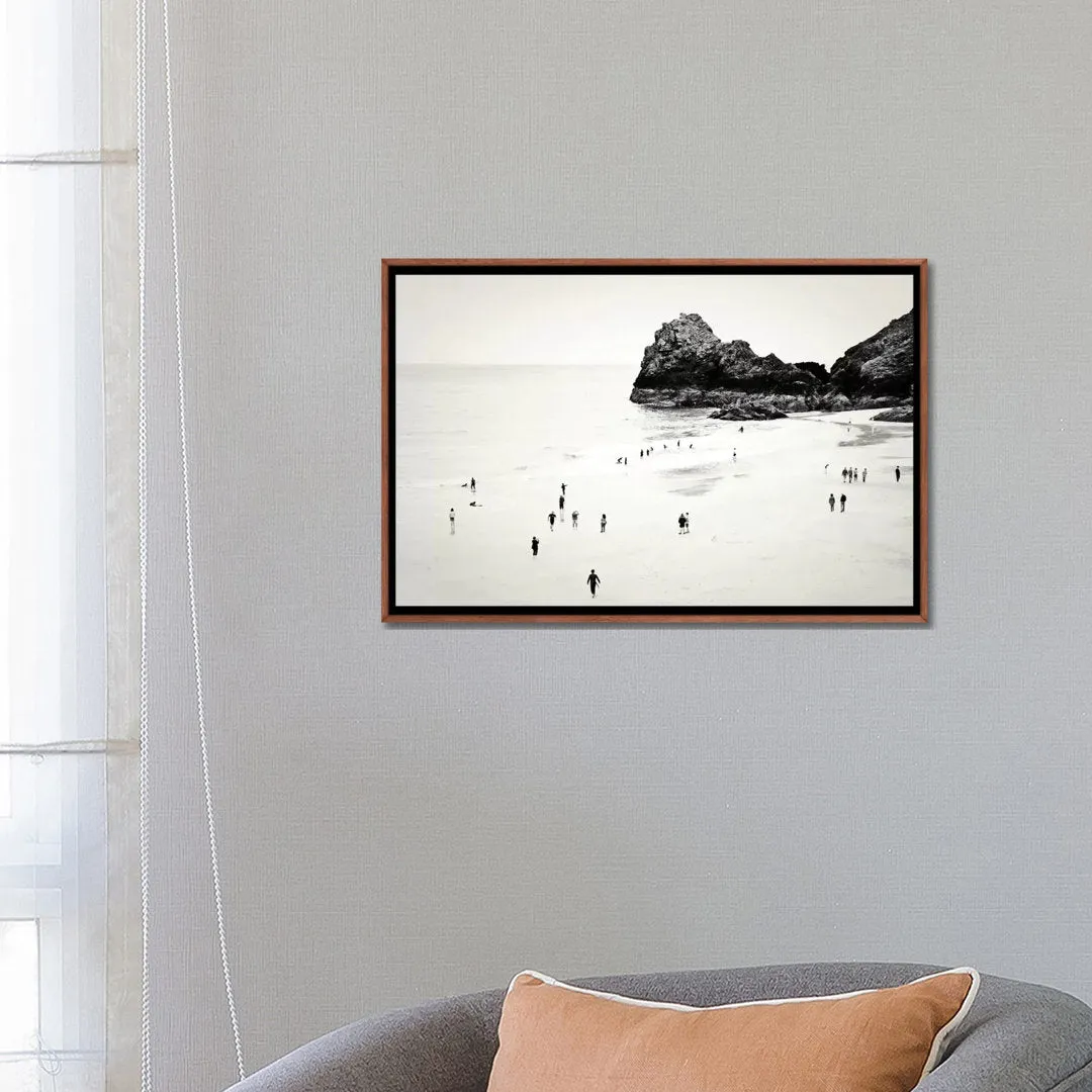 Cornwall Beach Life Photographic Print East Urban Home Size: 18" H x 26" W x 1.5" D Format: Wrapped Canvas