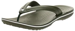 crocs Unisex Adult Crocband Flip Army Green/White Flop-10 UK Men (M11) (11033)