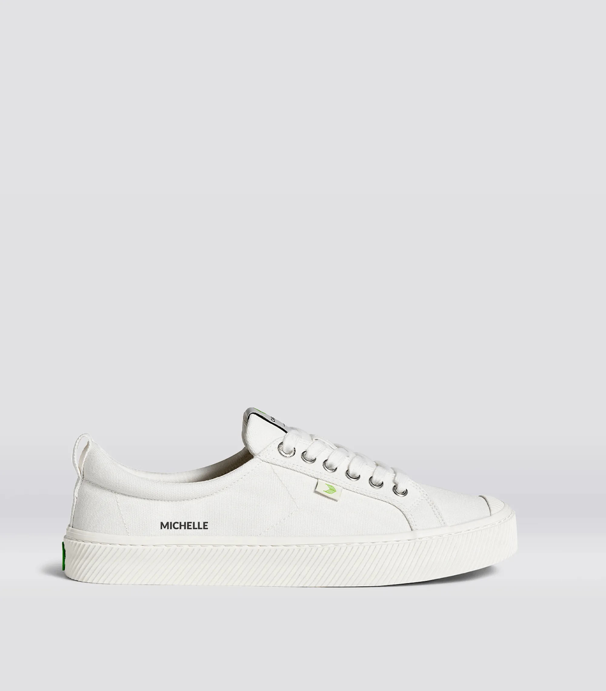 CUSTOM OCA Low Off-White Canvas Sneaker Women