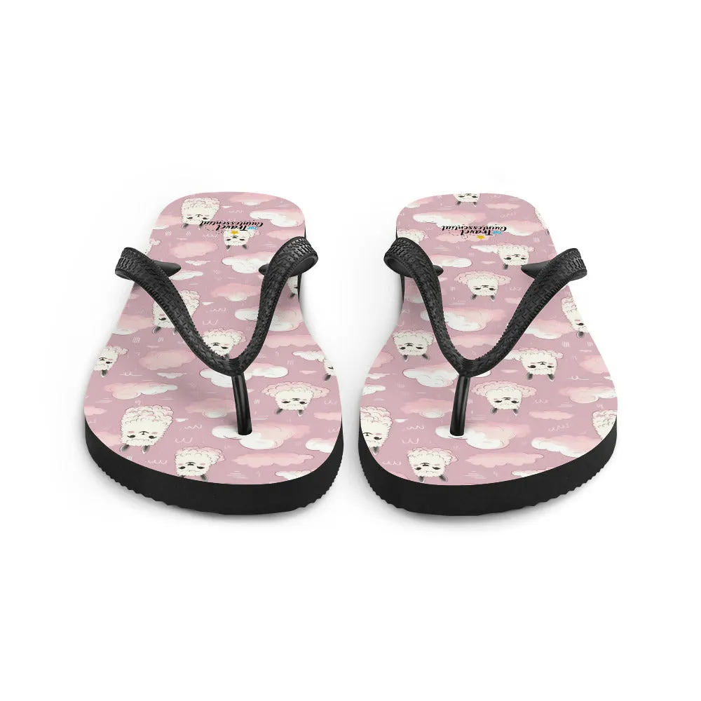 Cute Llama Cartoon Flip-Flops L0001