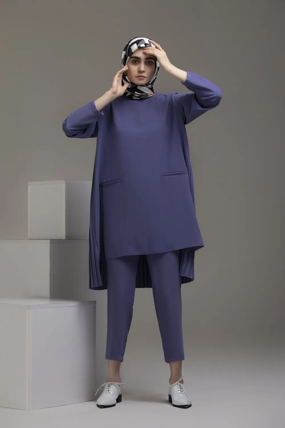 Daaria Modest Top | Indigo Purple