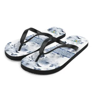 Dark Blue Watercolor - Flip-Flops