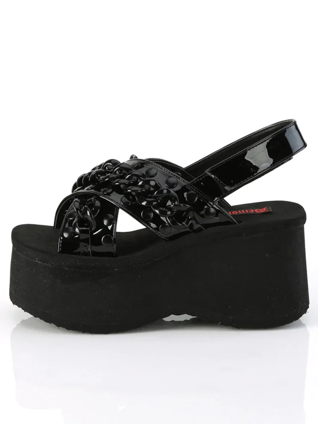 DEMONIA FUNN-12 - BLACK PATENT ✰ PRE ORDER ✰