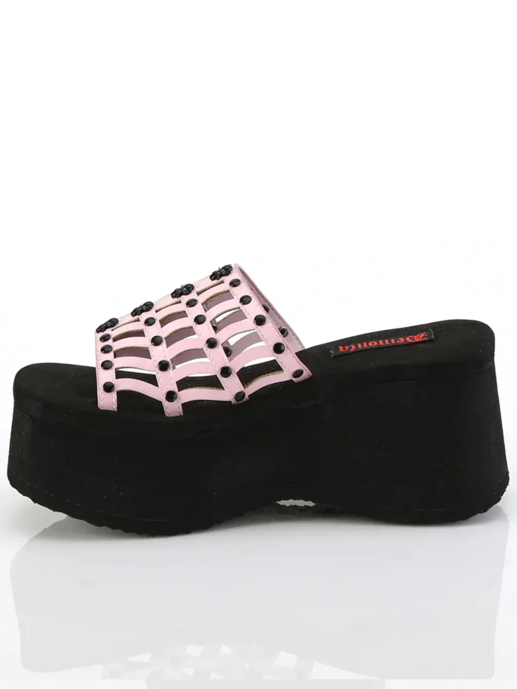 DEMONIA FUNN-13 - PINK HOLO PATENT ✰ PRE ORDER ✰