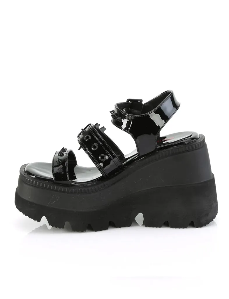 DEMONIA SHAKER-13 - BLACK PATENT ✰ PRE ORDER ✰