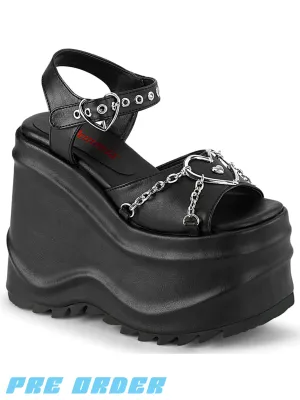 DEMONIA WAVE-09 - BLACK VEGAN LEATHER ✰ PRE ORDER ✰