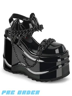 DEMONIA WAVE-20 - BLACK PATENT ✰ PRE ORDER ✰