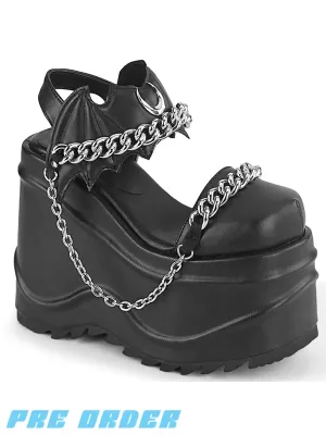 DEMONIA WAVE-20 - BLACK VEGAN LEATHER ✰ PRE ORDER ✰