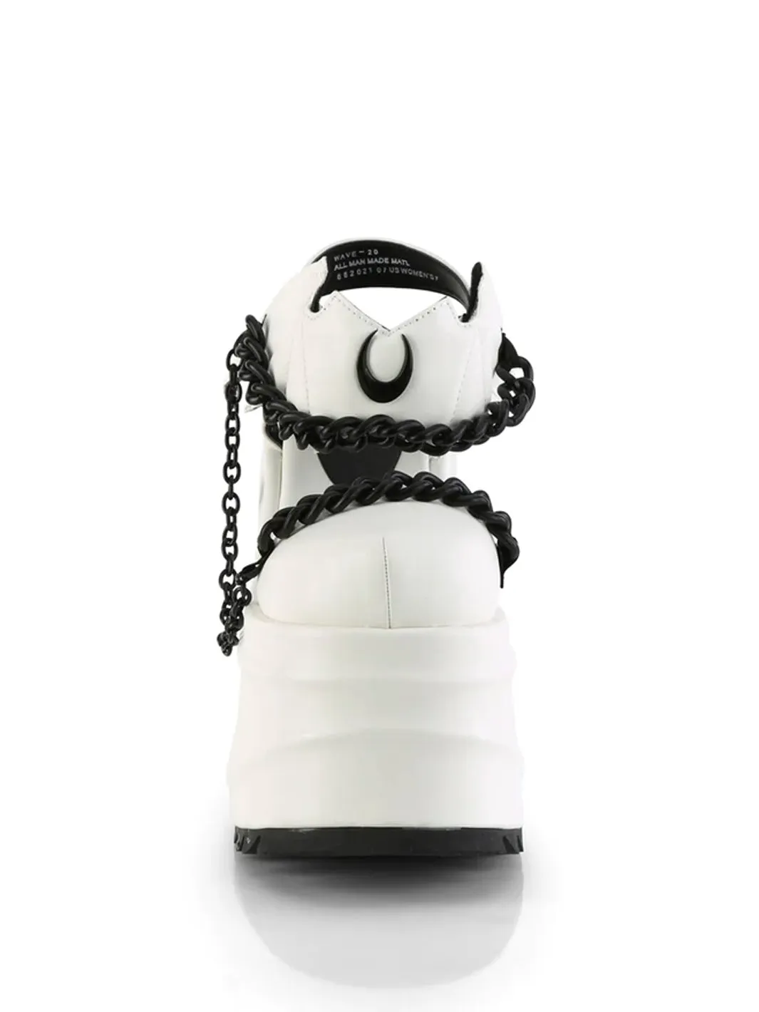DEMONIA WAVE-20 - WHITE VEGAN LEATHER ✰ PRE ORDER ✰