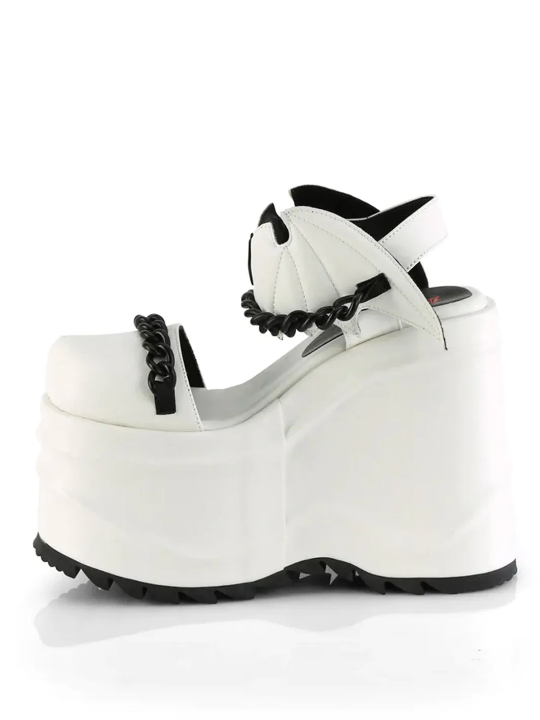 DEMONIA WAVE-20 - WHITE VEGAN LEATHER ✰ PRE ORDER ✰