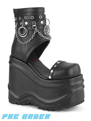 DEMONIA WAVE-22 - BLACK VEGAN LEATHER ✰ PRE ORDER ✰
