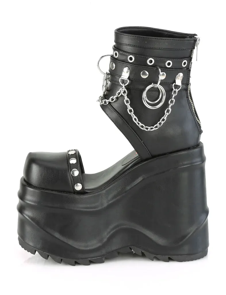 DEMONIA WAVE-22 - BLACK VEGAN LEATHER ✰ PRE ORDER ✰