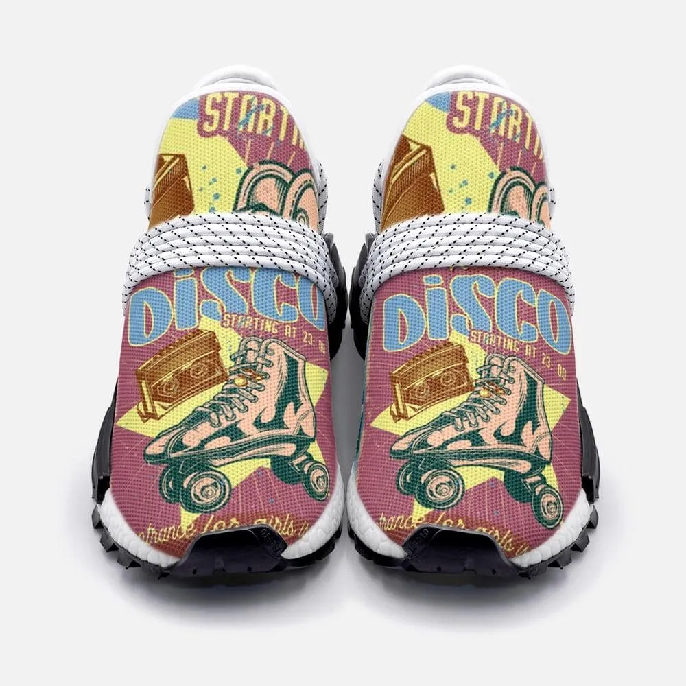 Disco roller-skates and a cassetteUnisex Lightweight Custom shoes
