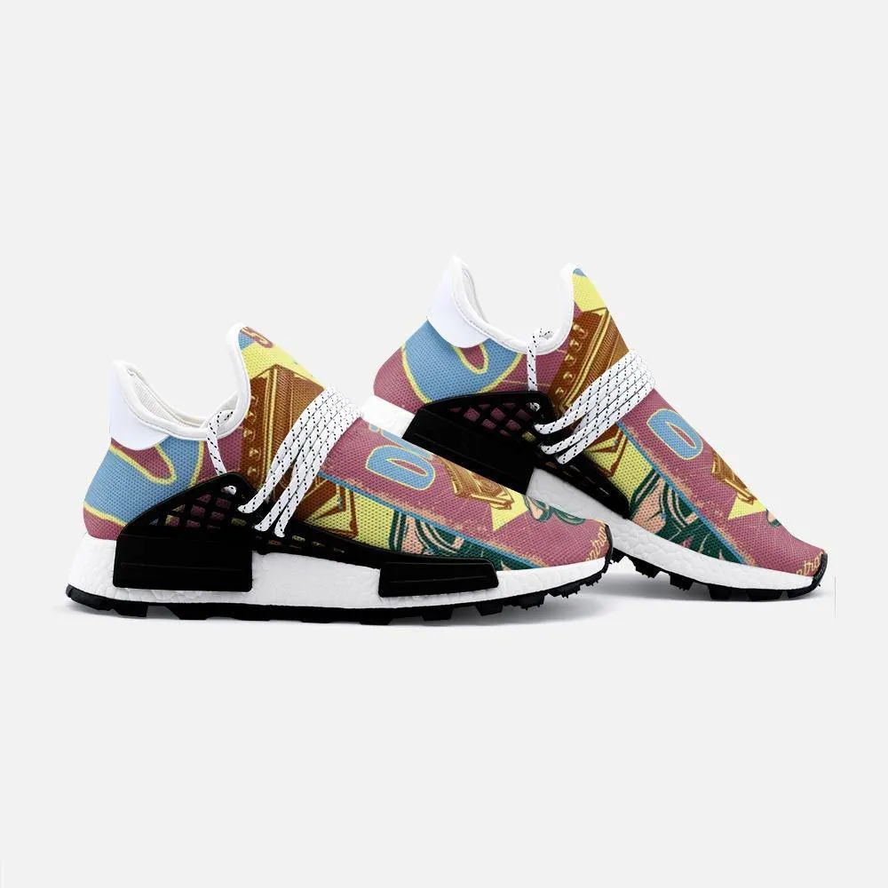 Disco roller-skates and a cassetteUnisex Lightweight Custom shoes