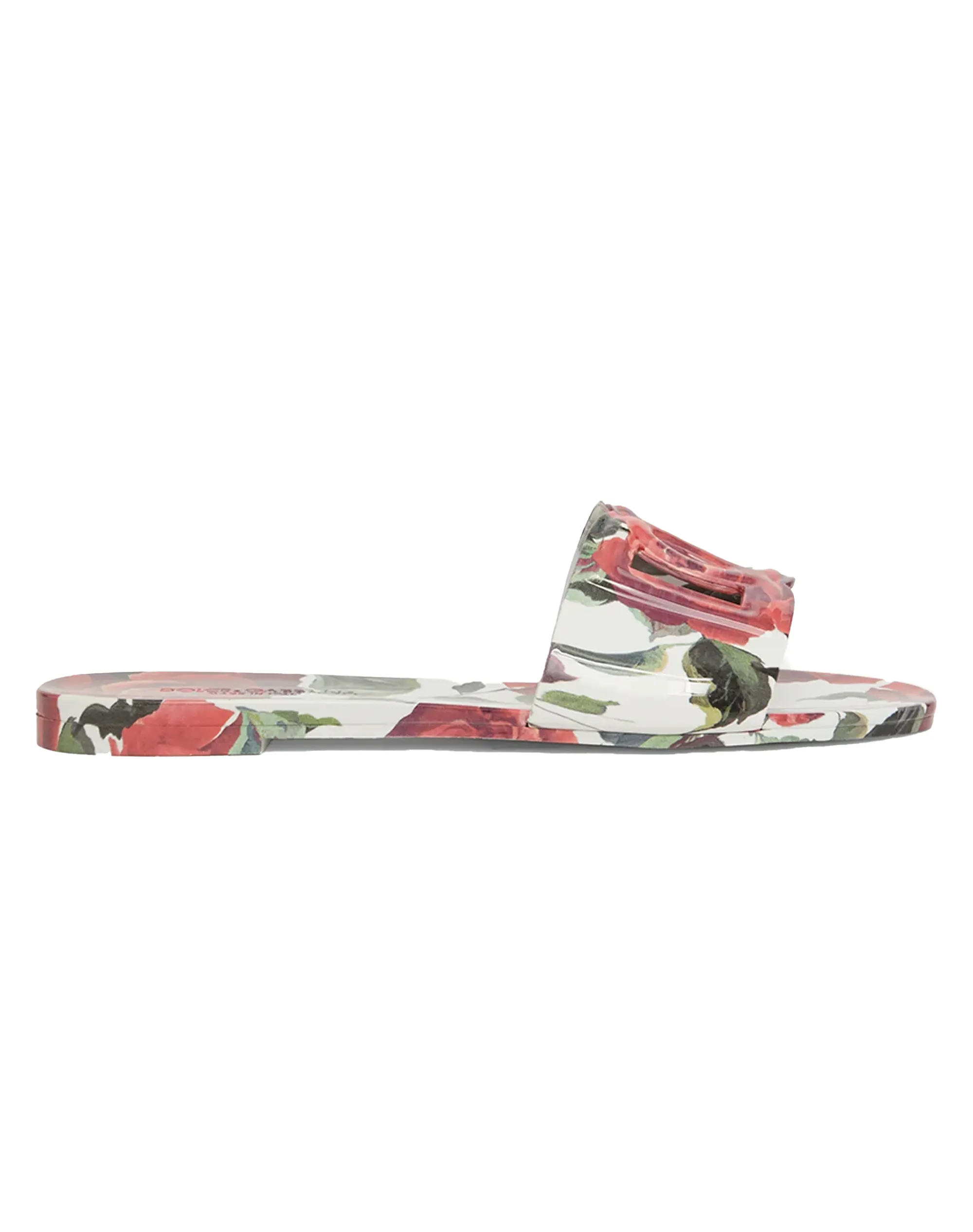 Dolce&Gabbana Bianca Floral Rubber DG Sandals