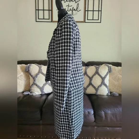 Donna Rae Tweed 2 Piece Skirt Set Black &amp; White Classic Business casual