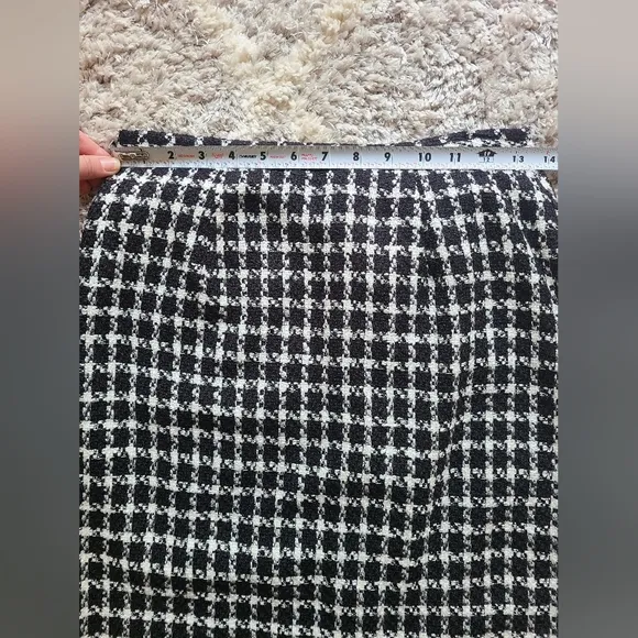 Donna Rae Tweed 2 Piece Skirt Set Black &amp; White Classic Business casual