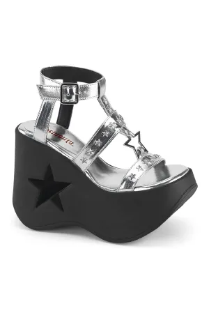 DYNAMITE-12 Silver Vegan Leather Sandal