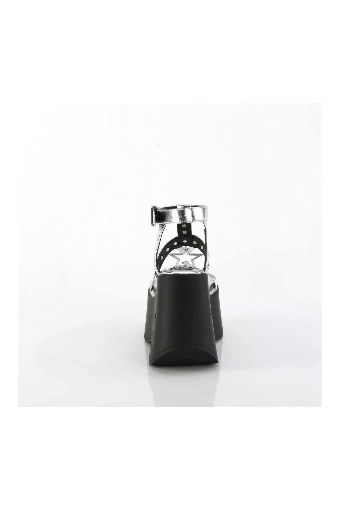 DYNAMITE-12 Silver Vegan Leather Sandal
