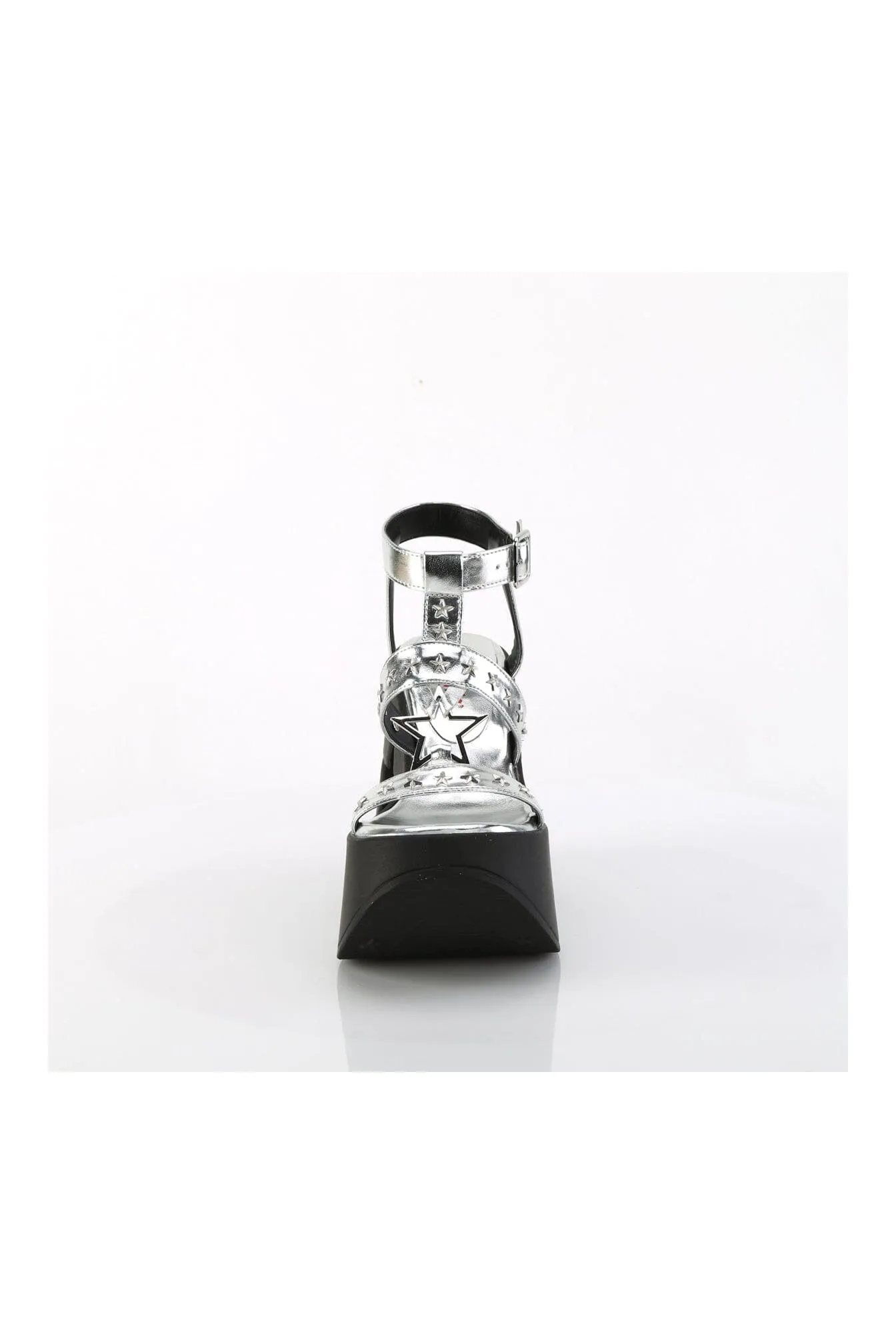 DYNAMITE-12 Silver Vegan Leather Sandal