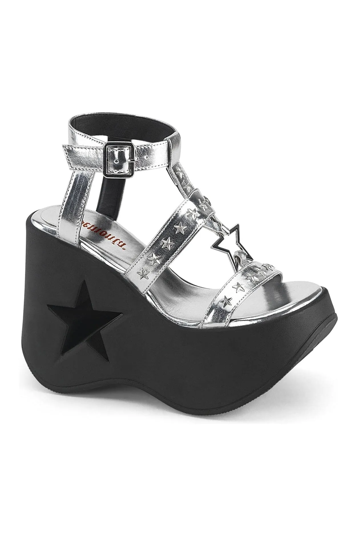DYNAMITE-12 Silver Vegan Leather Sandal