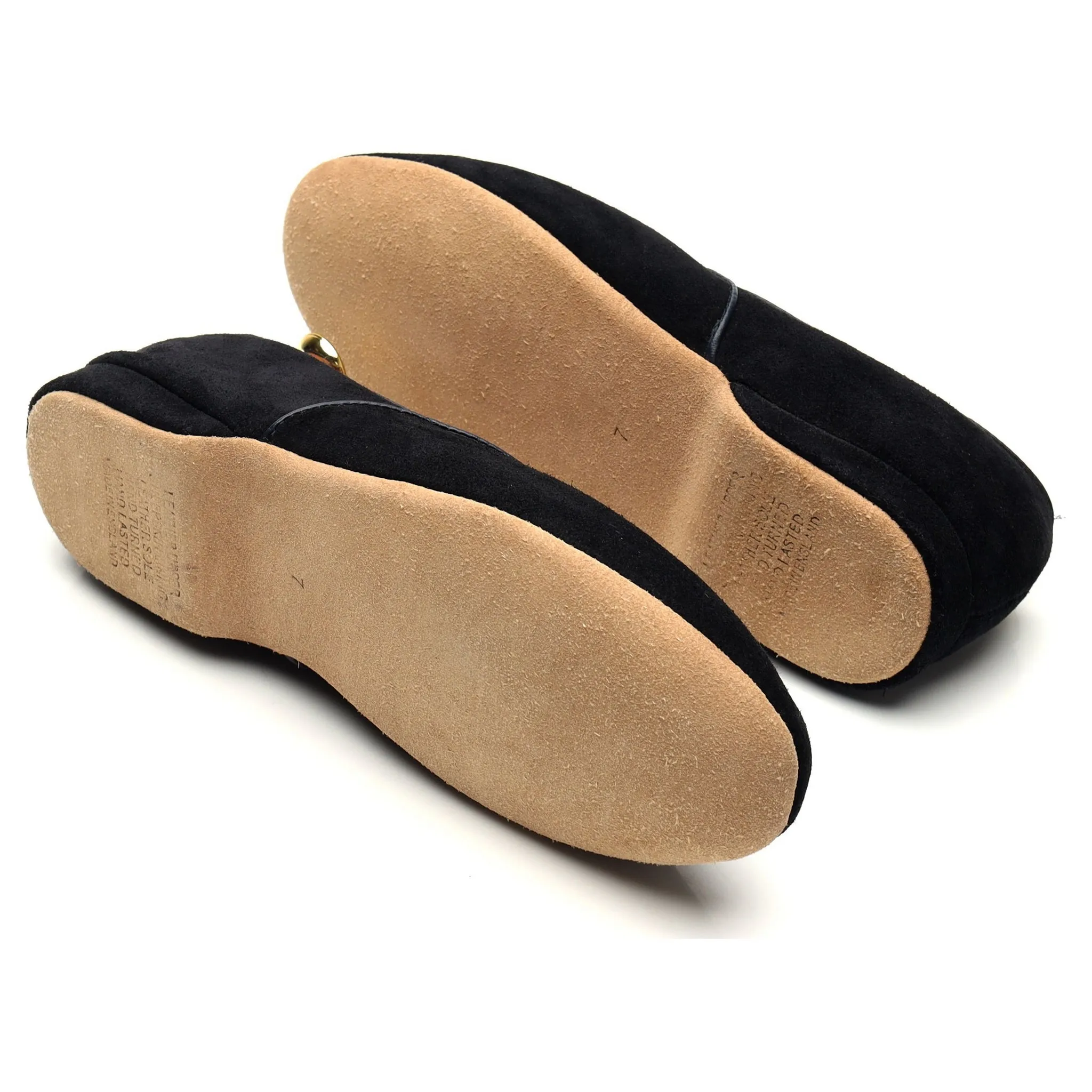 'Earl' Black Suede Slippers UK 7