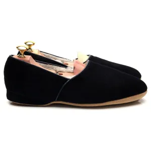 'Earl' Black Suede Slippers UK 7